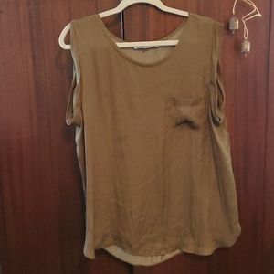 Loft XL green sleeveless blouse